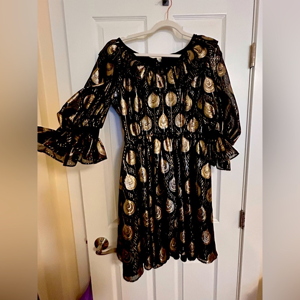 Vintage Art Deco Puff Sleeve Dress - Picture 3 of 11